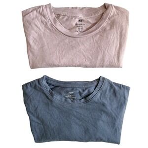 Set of 2 H&M Blush Pink  and Muted Blue T-Shirts - Bundle | Size XS